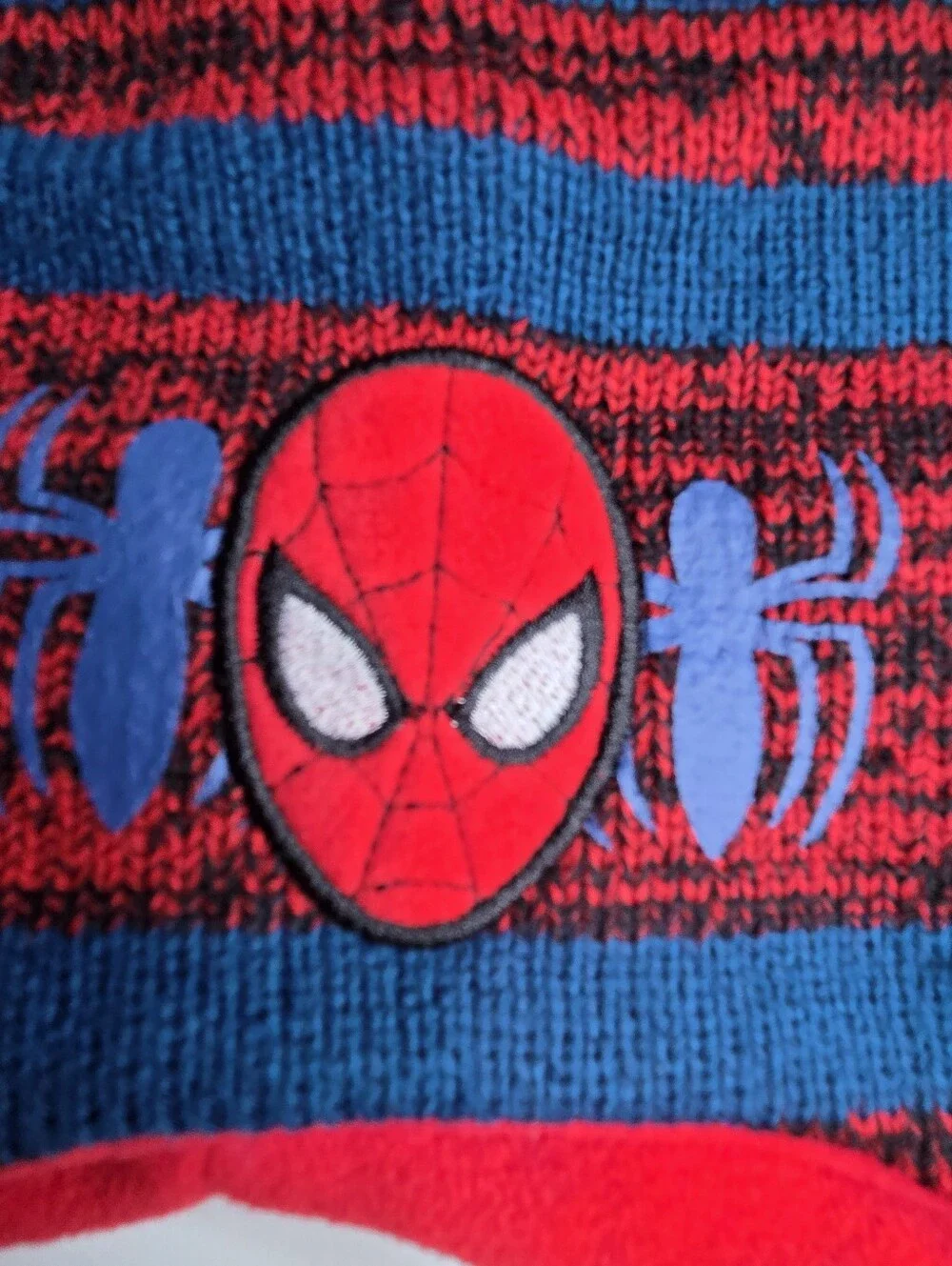 Marvel Spiderman Winter Pom Pom Beanie w/ Tassel Fits Youth/Kids  One Size Boys